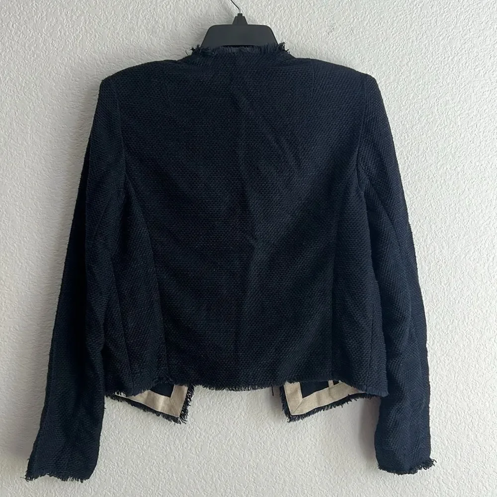 L'Agence Angelina Fringe Trim Blazer, New, Size 4 - Picture 4 of 9